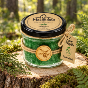Świeca Cyprys MAKANDULO 165 ml w szklanym słoiczku