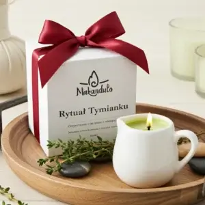 Świeca do masażu z ekstraktem z tymianku Rytuał tymianku Makandulo