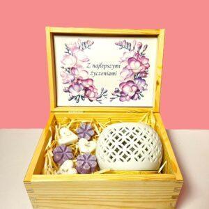 Zestaw prezentowy kominek i woski zapachowe Makandulo