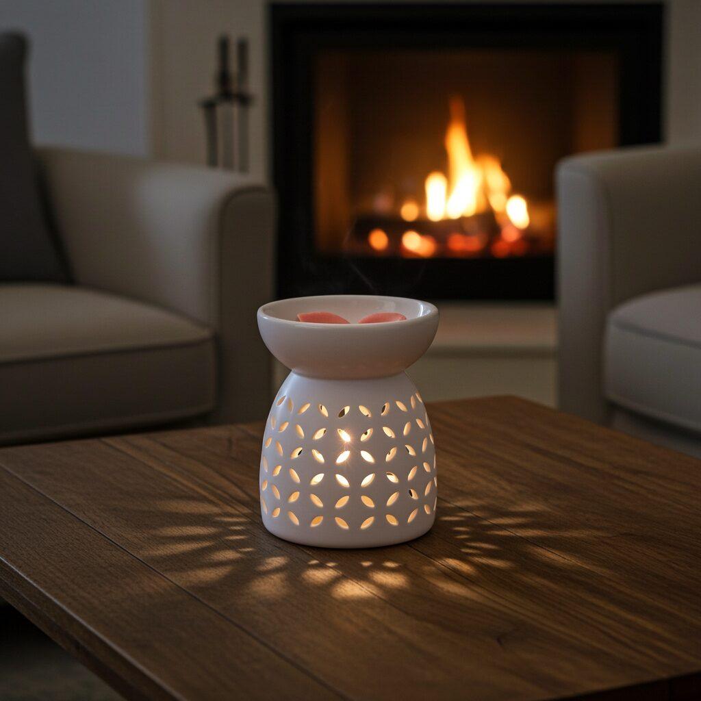 Kominek do wosku i olejków zapachowych - Orientalny (biały) 3 Kominek do wosku i olejków zapachowych - Orientalny (biały) - obrazek 3