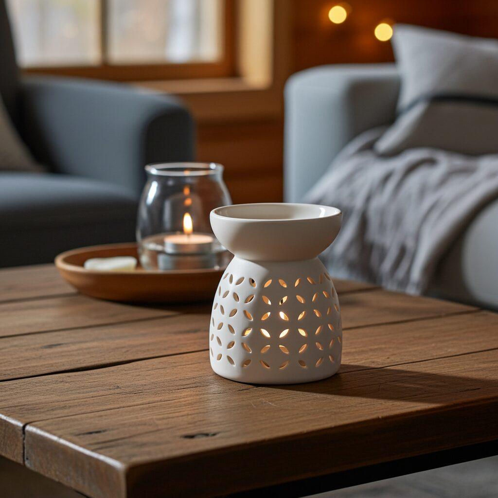 Kominek do wosku i olejków zapachowych - Orientalny (biały) 4 Kominek do wosku i olejków zapachowych - Orientalny (biały) - obrazek 4