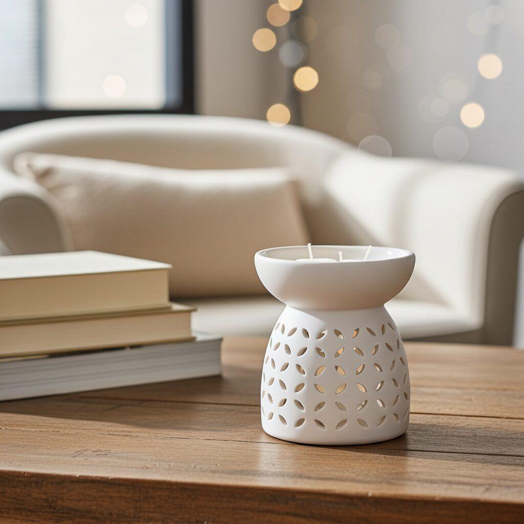 Kominek do wosku i olejków zapachowych - Orientalny (biały) 5 Kominek do wosku i olejków zapachowych - Orientalny (biały) - obrazek 5