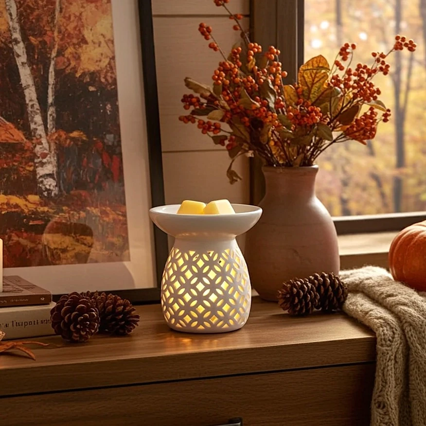 Kominek zapachowy do wosku i olejków - Orientalna kropla (biały) 2 kominek zapachowy