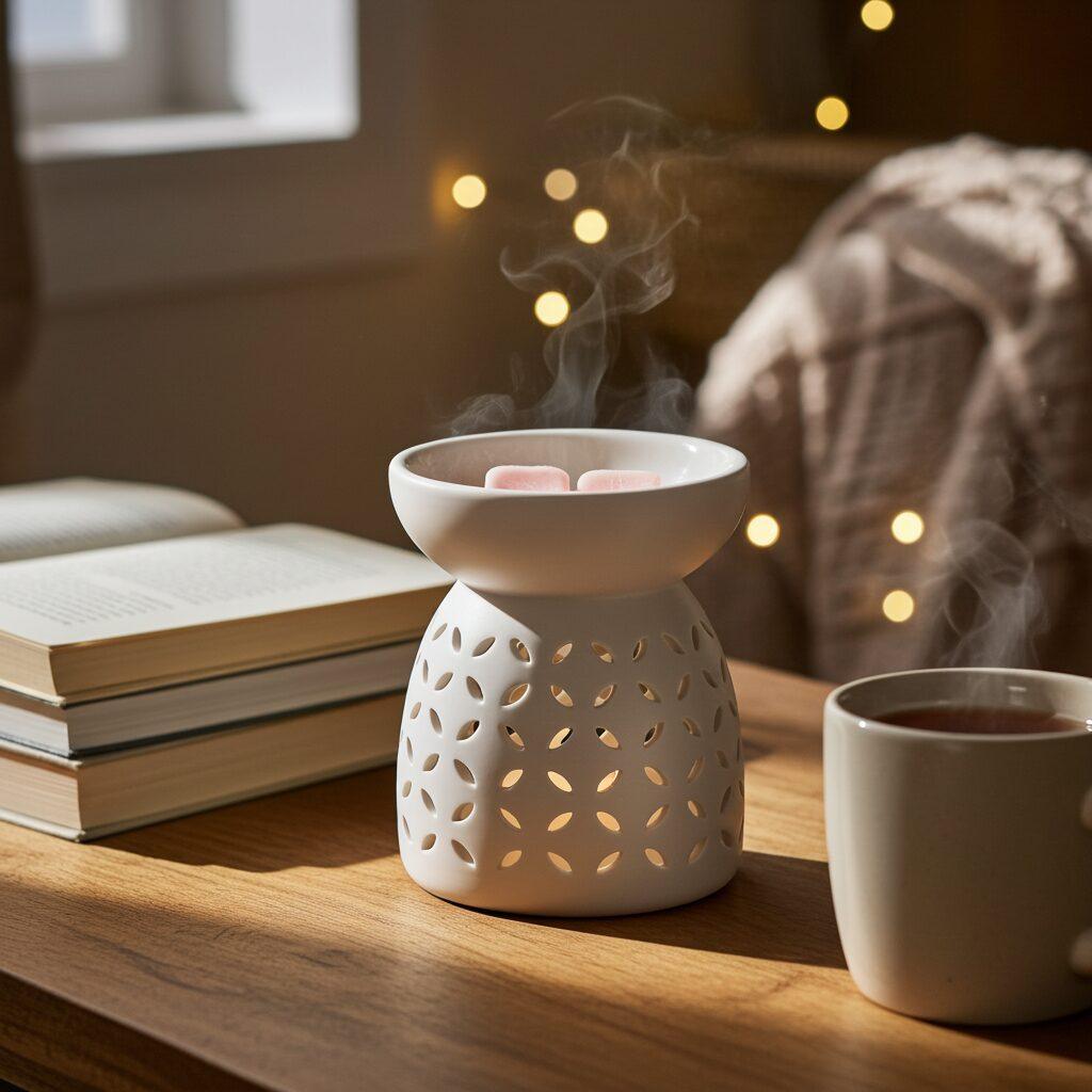 Kominek do wosku i olejków zapachowych - Orientalny (biały) 2 Kominek do wosku i olejków zapachowych - Orientalny (biały) - obrazek 2