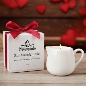 Sklep 32 Naturalna Świeca do masażu żar namiętności - pielęgnacja skówy, walentynki, prezent, Makandulo