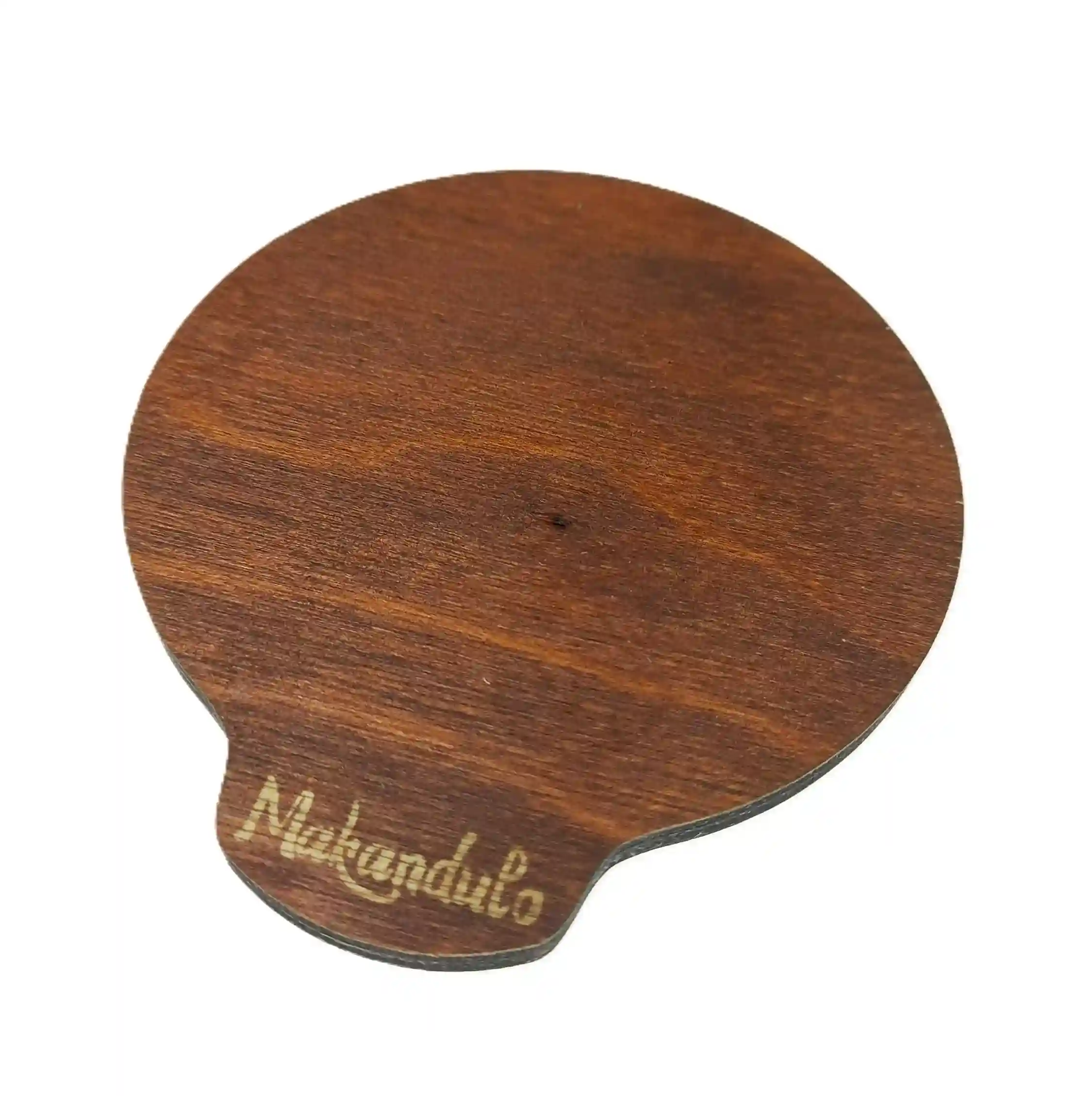 Podstawka drewniana pod świecę – orzech, grawer Makandulo, 9×10 cm - Gratis 1 Podstawka pod świecę