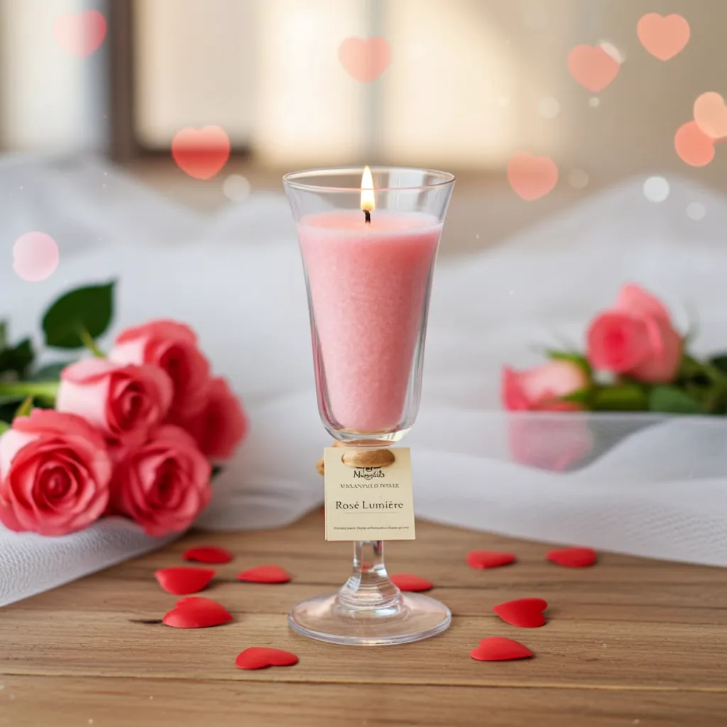 Świeca zapachowa różowy szampan premium – Rosé Lumière (linia Privèe) | winogrono, białe piżmo| Makandulo 2 Świeca zapachowa różowy szampan premium – Rosé Lumière (linia Privèe) | winogrono, białe piżmo| Makandulo - obrazek 2