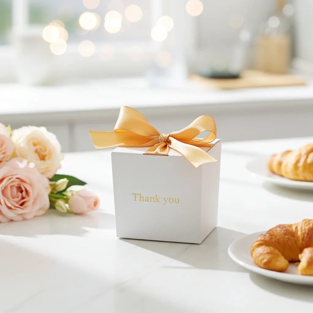 Pudełko prezentowe do świecy mini Makandulo – białe z napisem Thank you 4 Pudełko prezentowe do świecy mini Makandulo – białe z napisem Thank you - obrazek 4