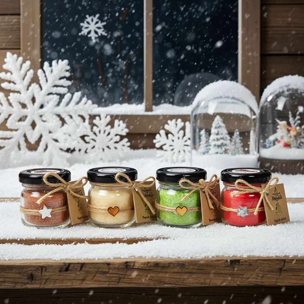 Świąteczny zestaw 4 mini świec zapachowych – Melisa, Magia Świąt, Wanilia, Rozgrzewająca Pomarańcza | Makandulo 4 Świąteczny zestaw 4 mini świec zapachowych – Melisa, Magia Świąt, Wanilia, Rozgrzewająca Pomarańcza | Makandulo - obrazek 4