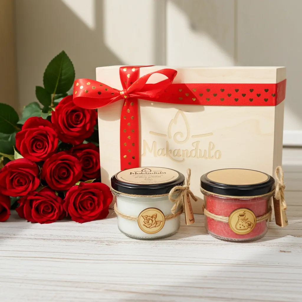 Zestaw prezentowy na Walentynki Makandulo – 2 świece 165 ml w drewnianej skrzynce + dedykacja | Makandulo 6 Zestaw prezentowy na Walentynki Makandulo – 2 świece 165 ml w drewnianej skrzynce + dedykacja | Makandulo - obrazek 6