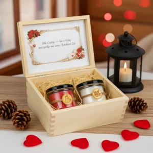 Sklep 31 Zestaw prezentowy na walentynki dwie świece zapachowe Makandulo