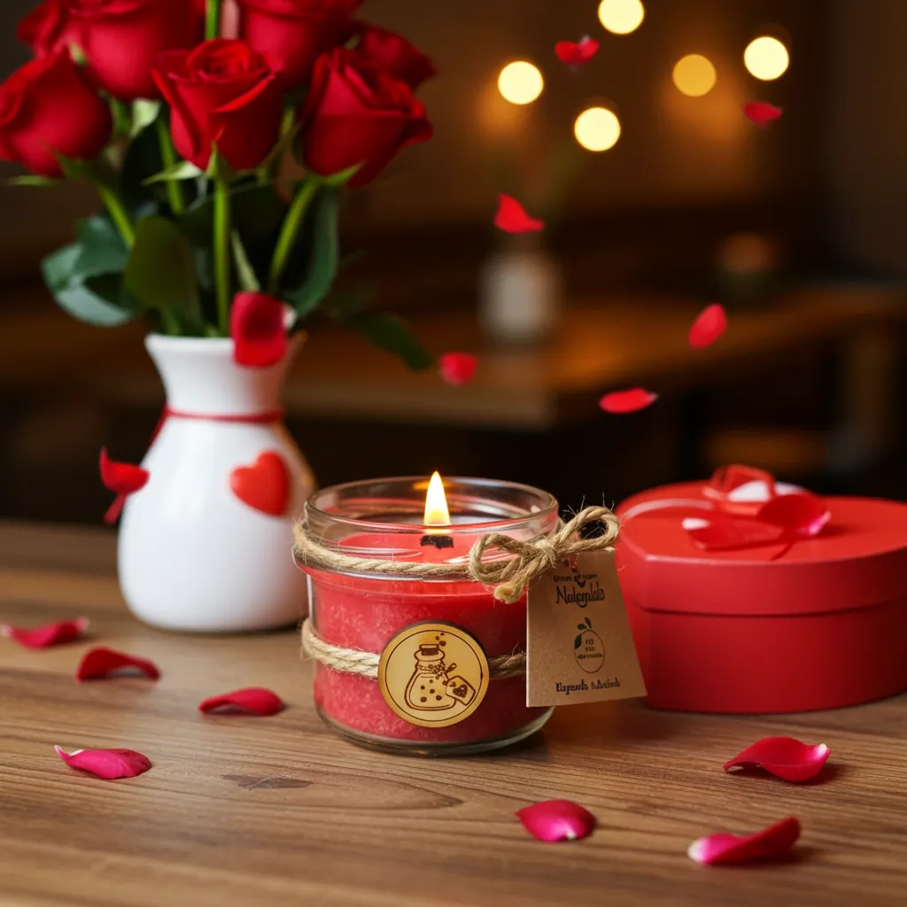 Zestaw prezentowy na Walentynki Makandulo – 2 świece 165 ml w drewnianej skrzynce + dedykacja | Makandulo 10 Świeca Makandulo Eliksir Miłości